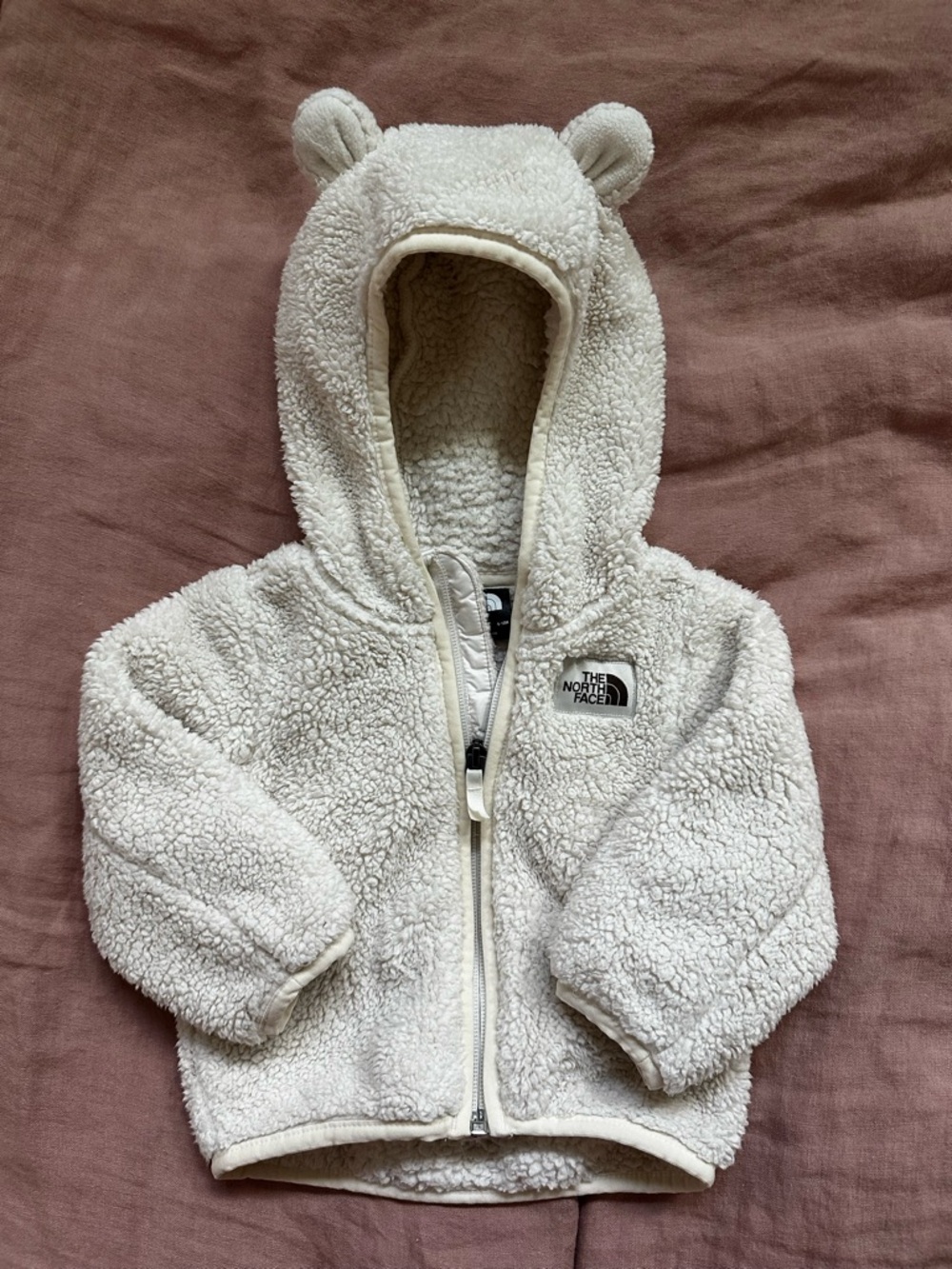 The North Face Teddy Sherpa Infant Hooded Jacket - Cream